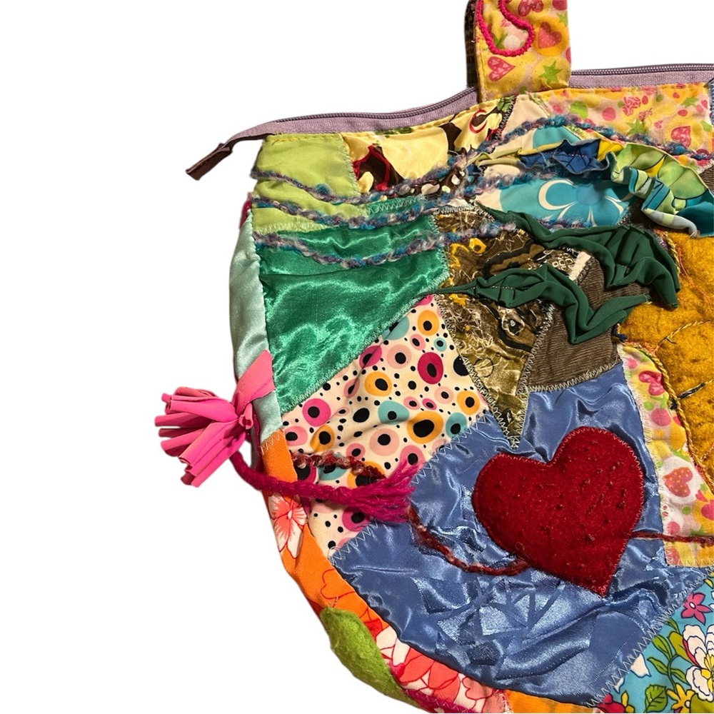 Custom made patchwork handbag - Picture 3 of 10
